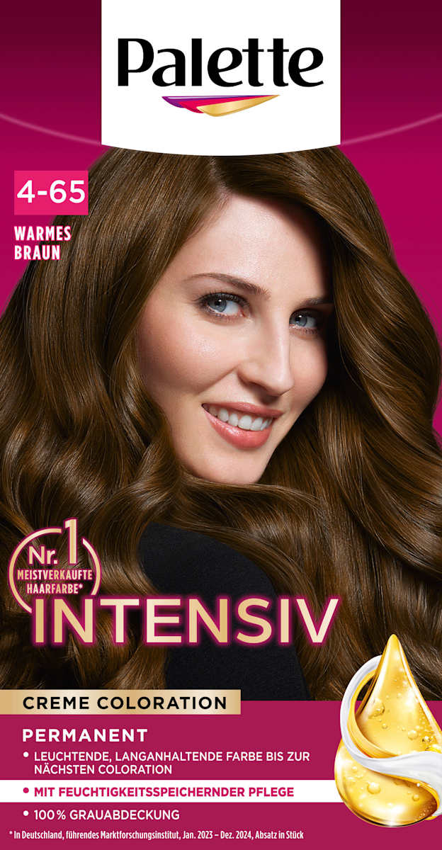Palette Intensive Color Creme Haarfarbe 4-65 Warmes Braun, 1 St ...