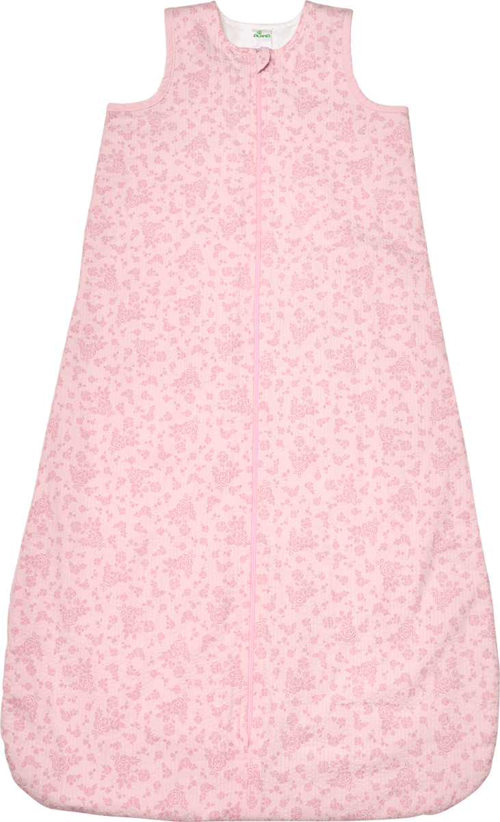 Schlafsack 1,5 TOG mit Blumen-Muster, rosa, 100 cm, 1 St