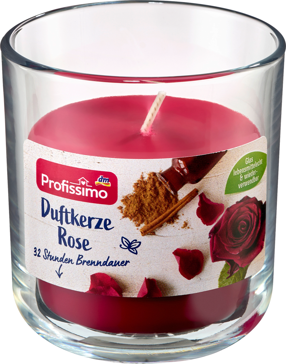 Profissimo Duftkerze im Glas verführerische Rose, 1 St dauerhaft günstig online kaufen