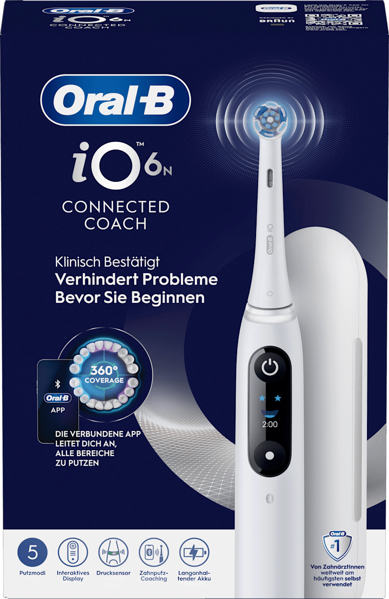 Oral-B Elektrische Zahnbürste iO Series 6 White, 1 St dauerhaft