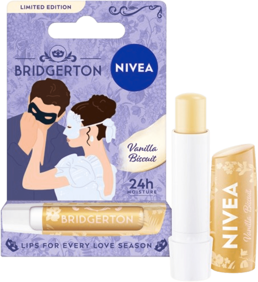 NIVEA Balsam de buze Bridgerton Vanilla Biscuit, 4,8 g | dm.ro