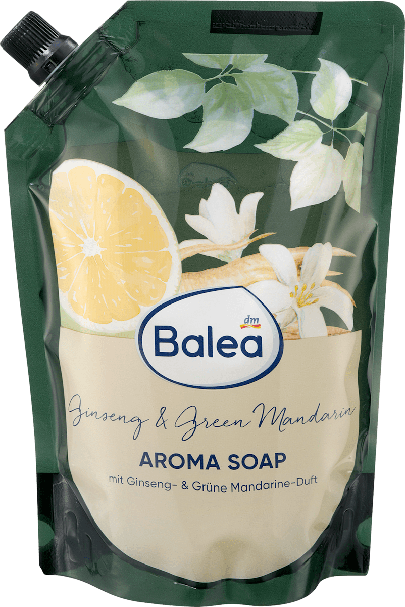 Balea Tekoče milo za roke Ginseng & Green Mandarin, polnilo, 500 ml | dm.si