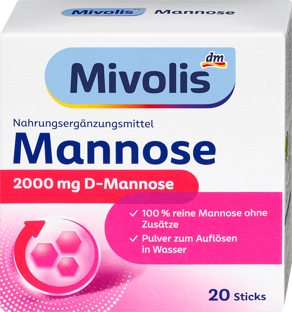 Mivolis Mannose Sticks 20 St, 40 g dauerhaft günstig online kaufen | dm.de