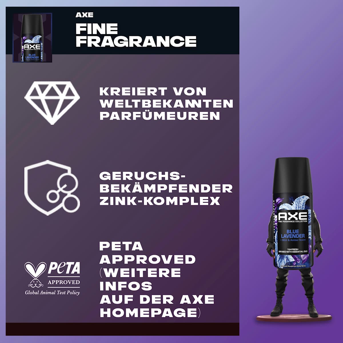 Deospray Blue Lavander, 150 ml