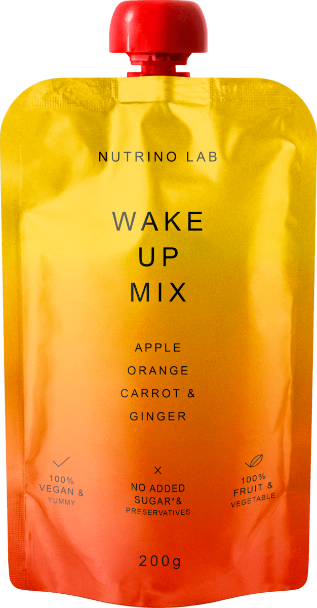 Nutrino Lab WAKE UP piure mere, portocale, morcovi și ghimbir, 200