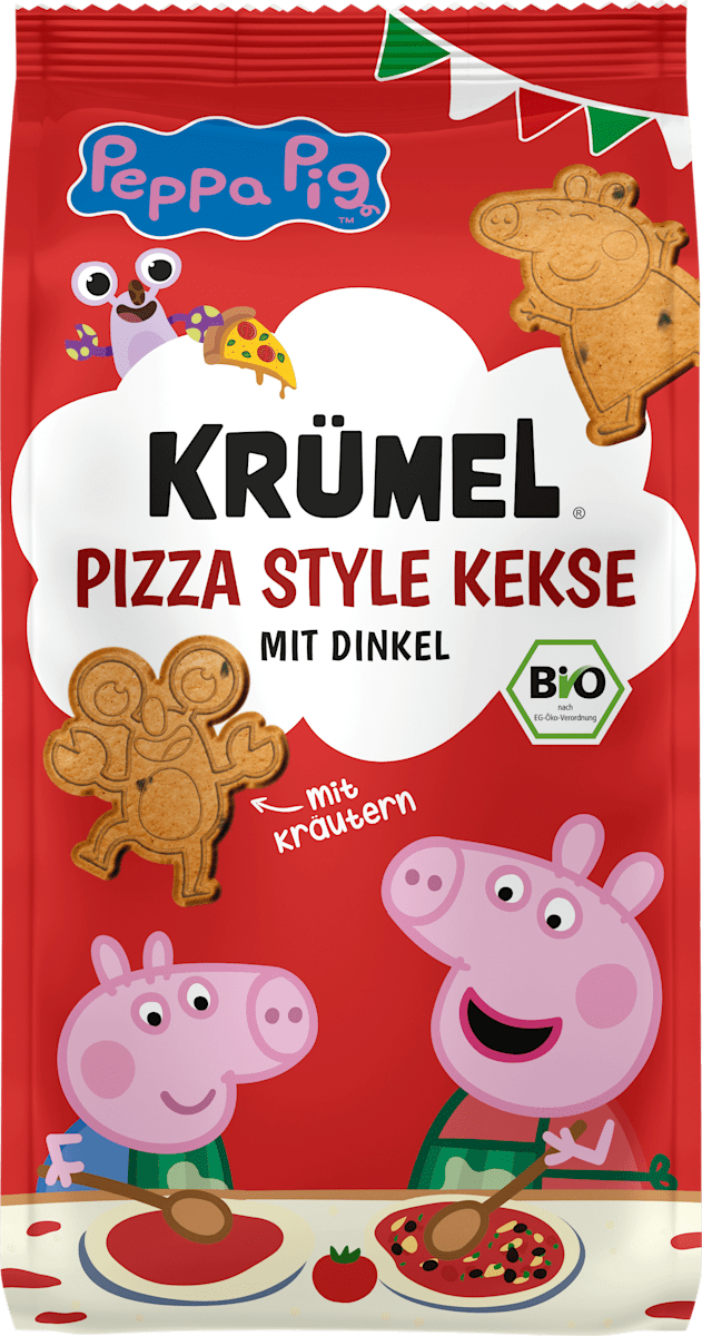 KRÜMEL Kinderkekse Krümel Keks Freunde Pizza Style ab 3 Jahren, 125 g ...