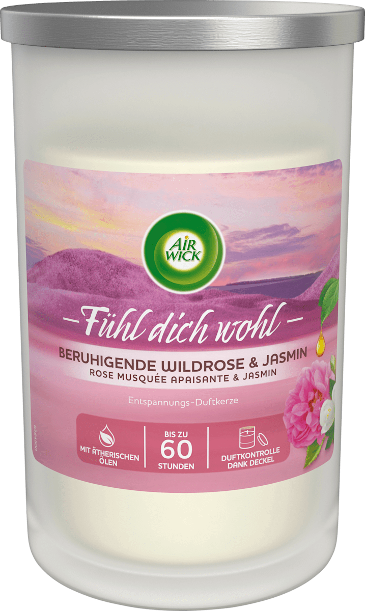 AIR WICK Duftkerze im Glas Beruhigende Wildrose & Jasmin 310 g, 1 St dauerhaft günstig online kaufen