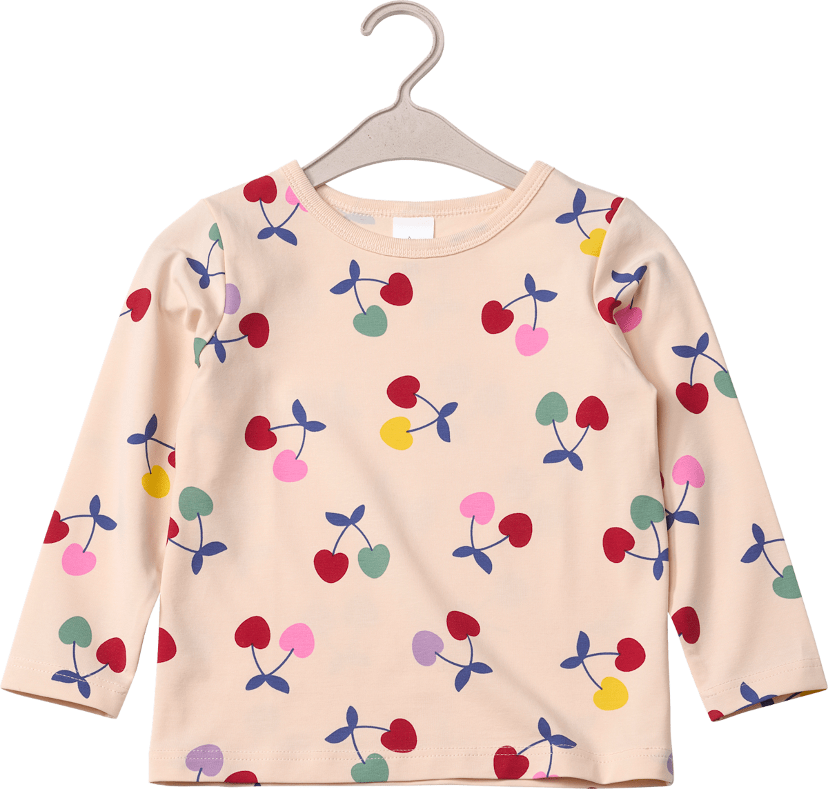ALANA Langarmshirt Pro Climate mit Kirschen-Muster, beige, Gr. 116, 1 ...