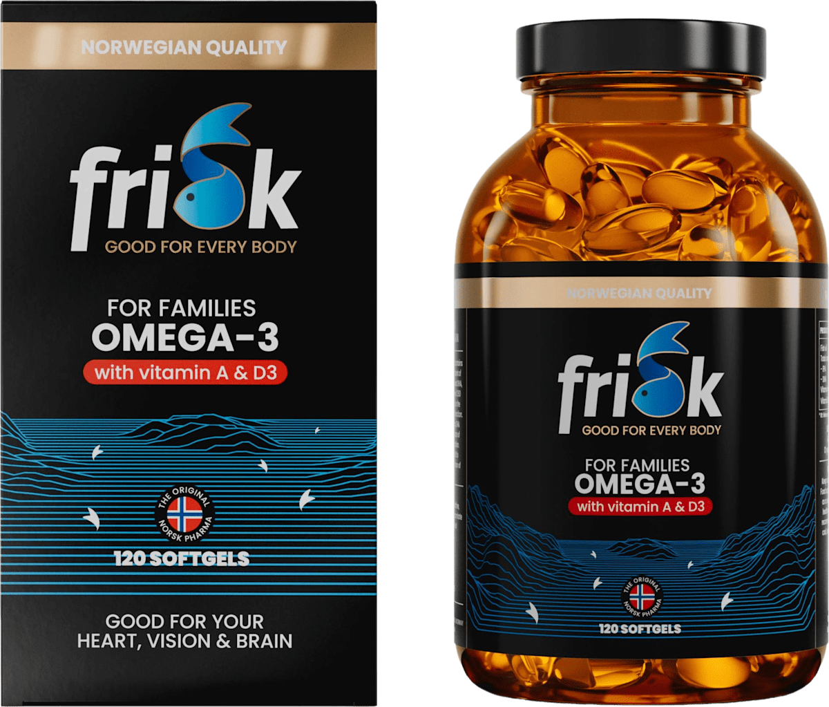 frisk GOOD FOR EVERY BODY Prehransko dopolnilo omega-3 za družine ...