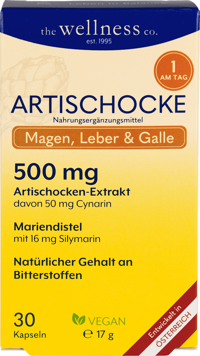 the wellness co. Artischocke Cynarin + Mariendistel Kapseln, 30 St | dm.at