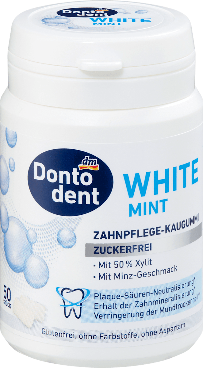 Kaugummi, White Mint, zuckerfrei, 50 St