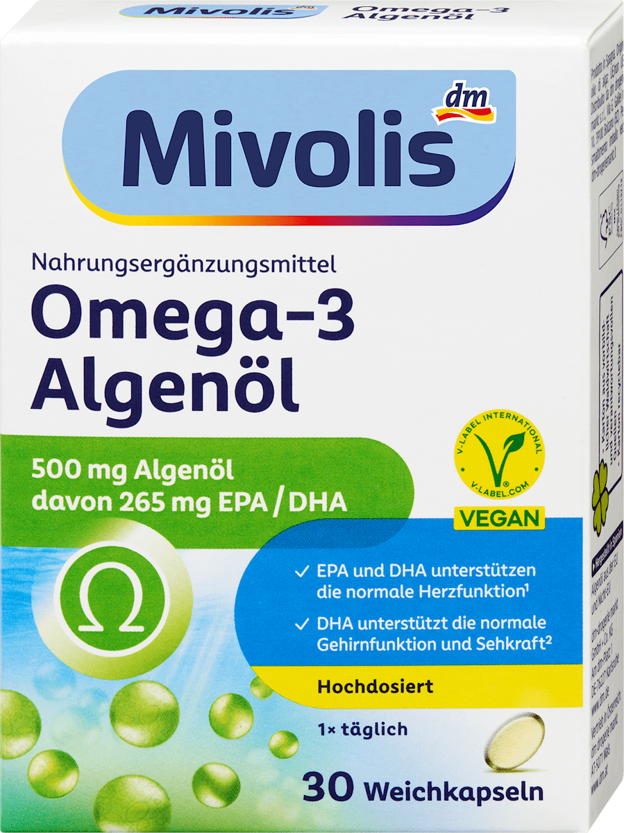 Mivolis Omega 3 algino ulje kapsule, 30 kom. | dm Bosna i Hercegovina