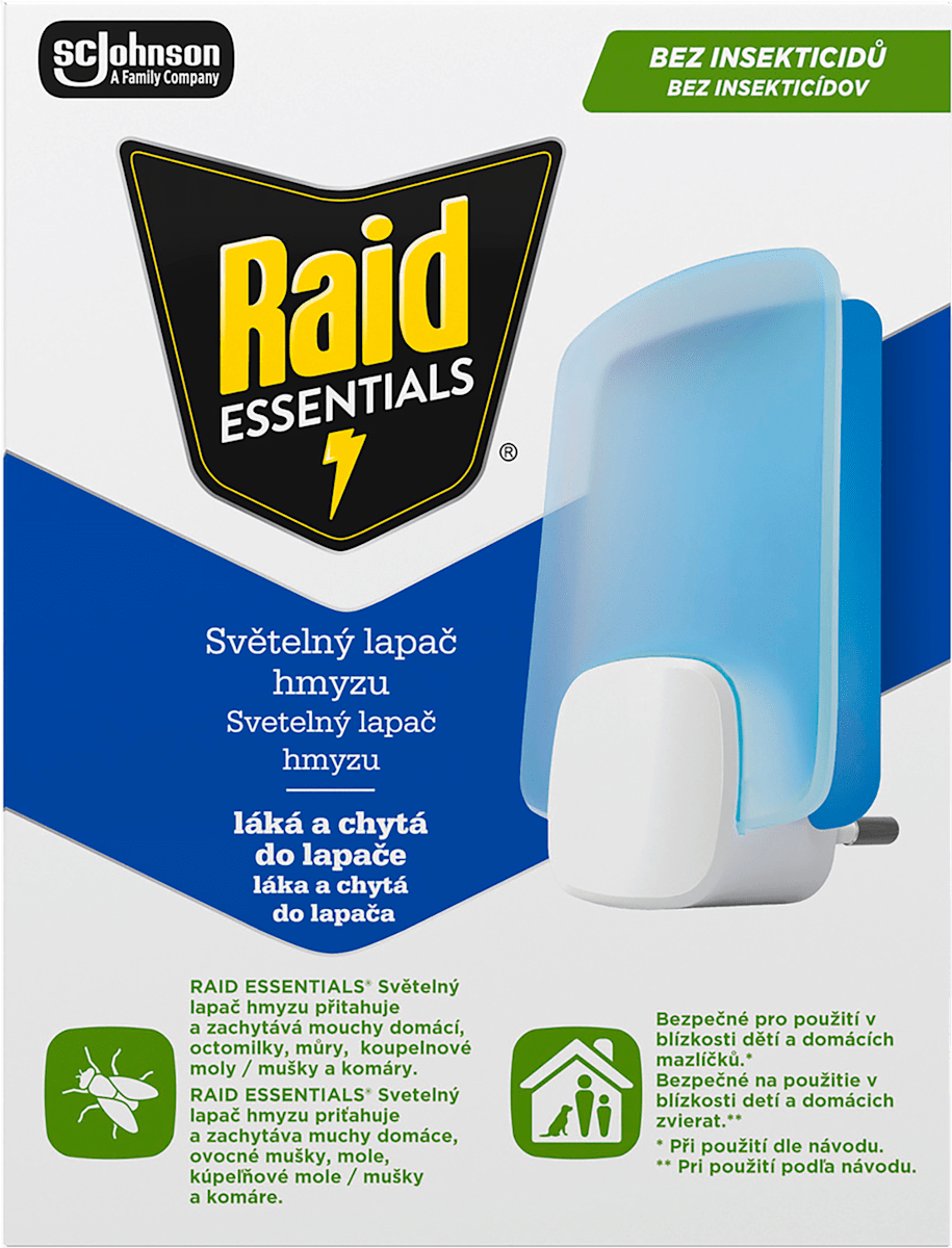 Raid ESSENTIALS světelný lapač hmyzu, 1 ks | dm.cz