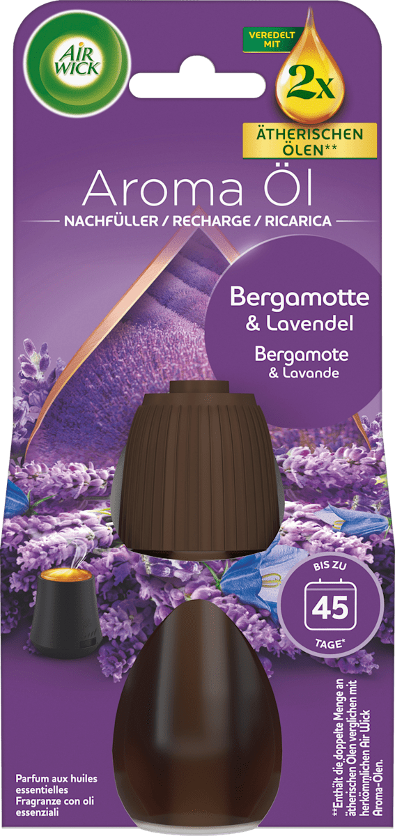 AIR WICK Lufterfrischer Aroma-Öl Bergamotte & Lavendel Nachfüllpack, 20 ml dauerhaft günstig online kaufen