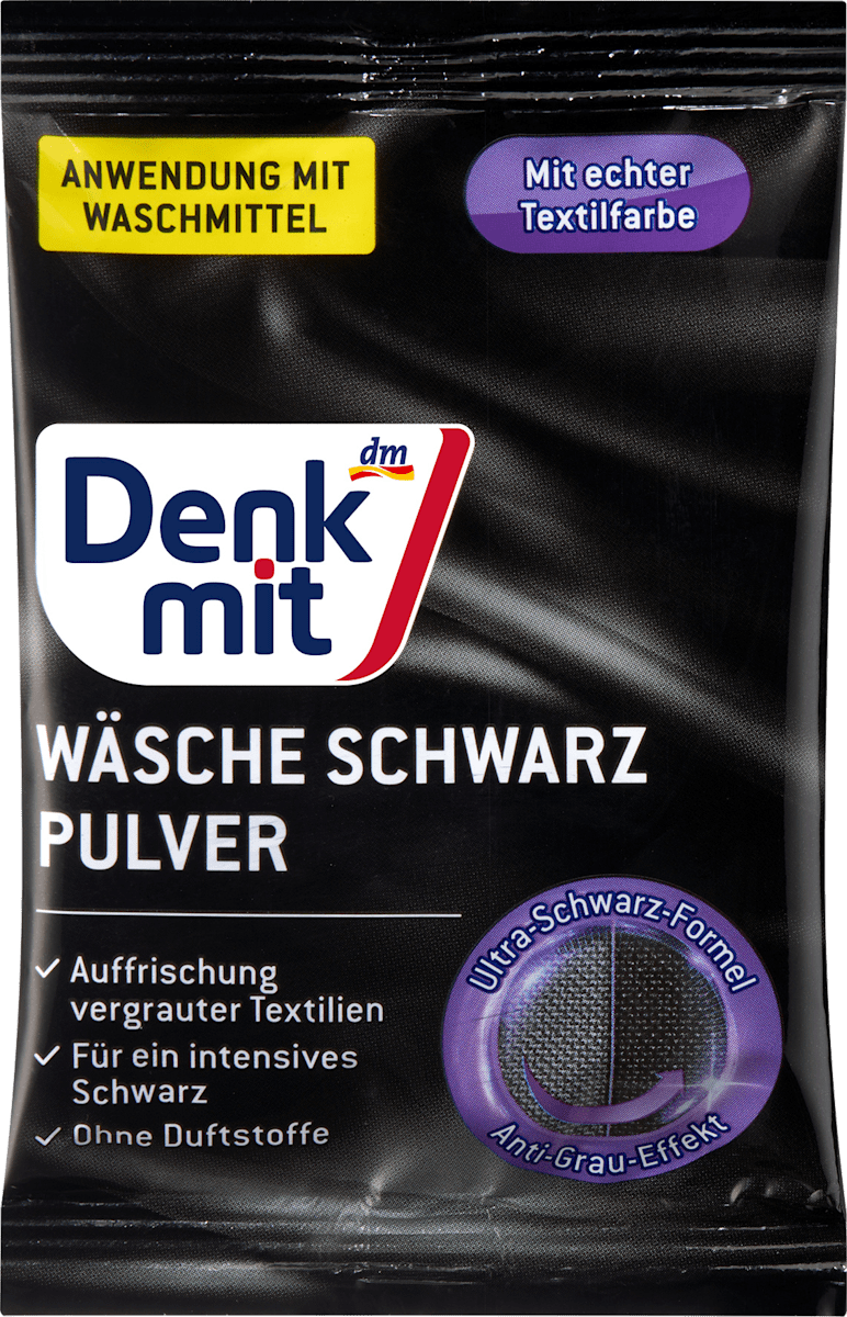 Denkmit Waschmittel Pulver Schwarz, 1 Wl
