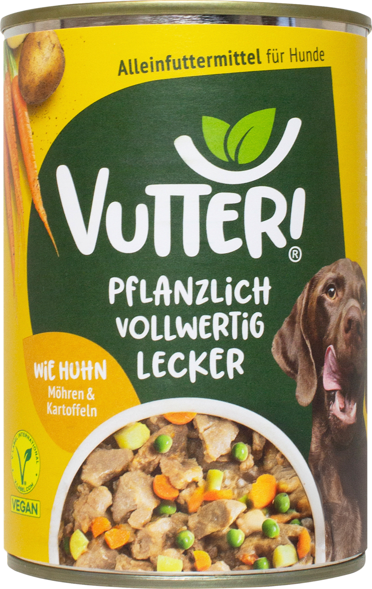 Nassfutter Hund, Vegan wie Huhn, 400 g