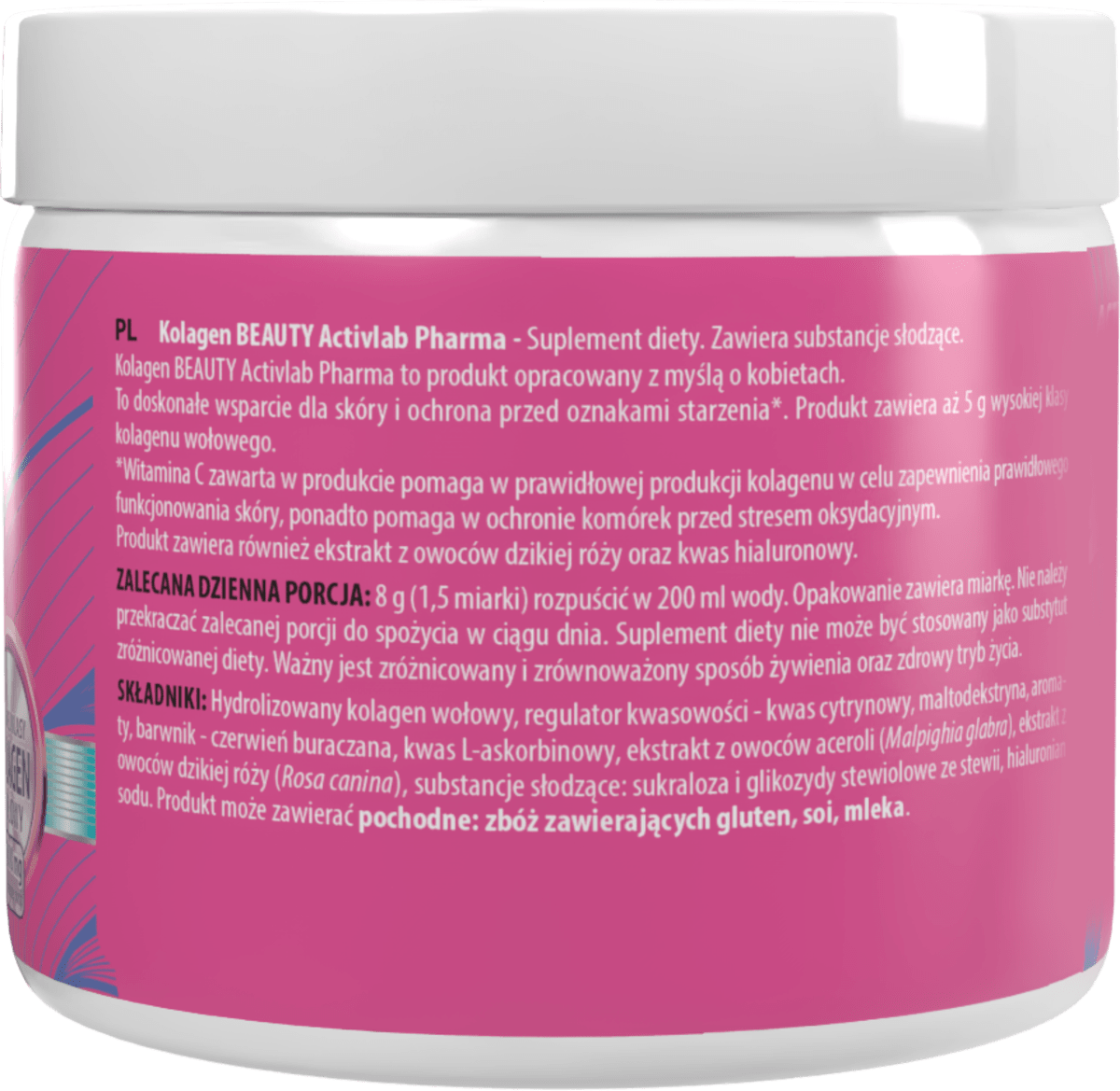 Коллаген ActivLab Pharma Beauty, с витамином C и гиалуроновой кислотой, порошок, малина и клубника, 200 г — фото 2