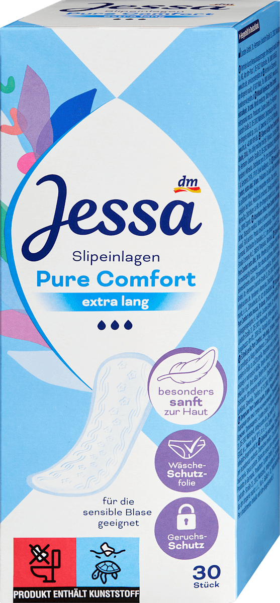 Jessa Absorbante zilnice Pure Comfort Extra Lungi, 30 buc | dm.ro