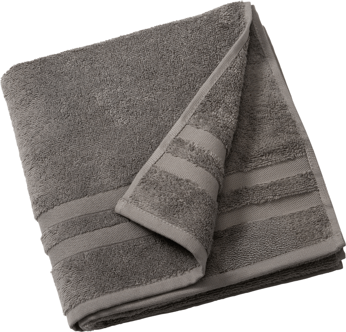 Handtuch aus Frottee grau (50x100 cm), GOTS-zertifiziert, 1 St