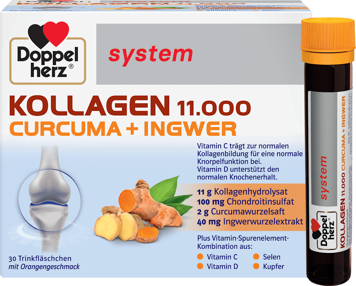Doppelherz Doppelherz system Kollagen 11000 Curcuma + Ingwer ...