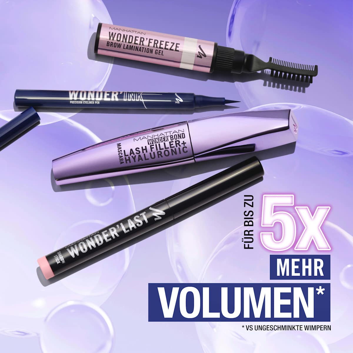 MANHATTAN Cosmetics Mascara Wonder'Bond Lash Filler + Hyaluronic 001 ...