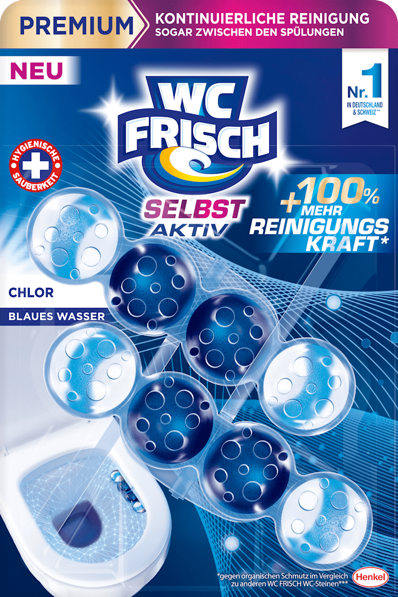 WC-Frisch WC-Stein Blau Selbst Aktiv Chlor, 2 St dauerhaft günstig ...
