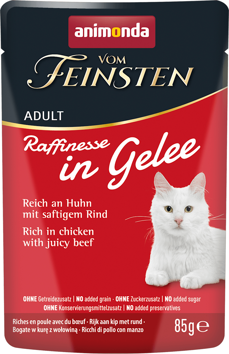 animonda VOM FEINSTEN Nassfutter Katze reich an Huhn mit Rind, Raffinesse  in Gelee, 85 g dauerhaft gnstig online kaufen | dm.de