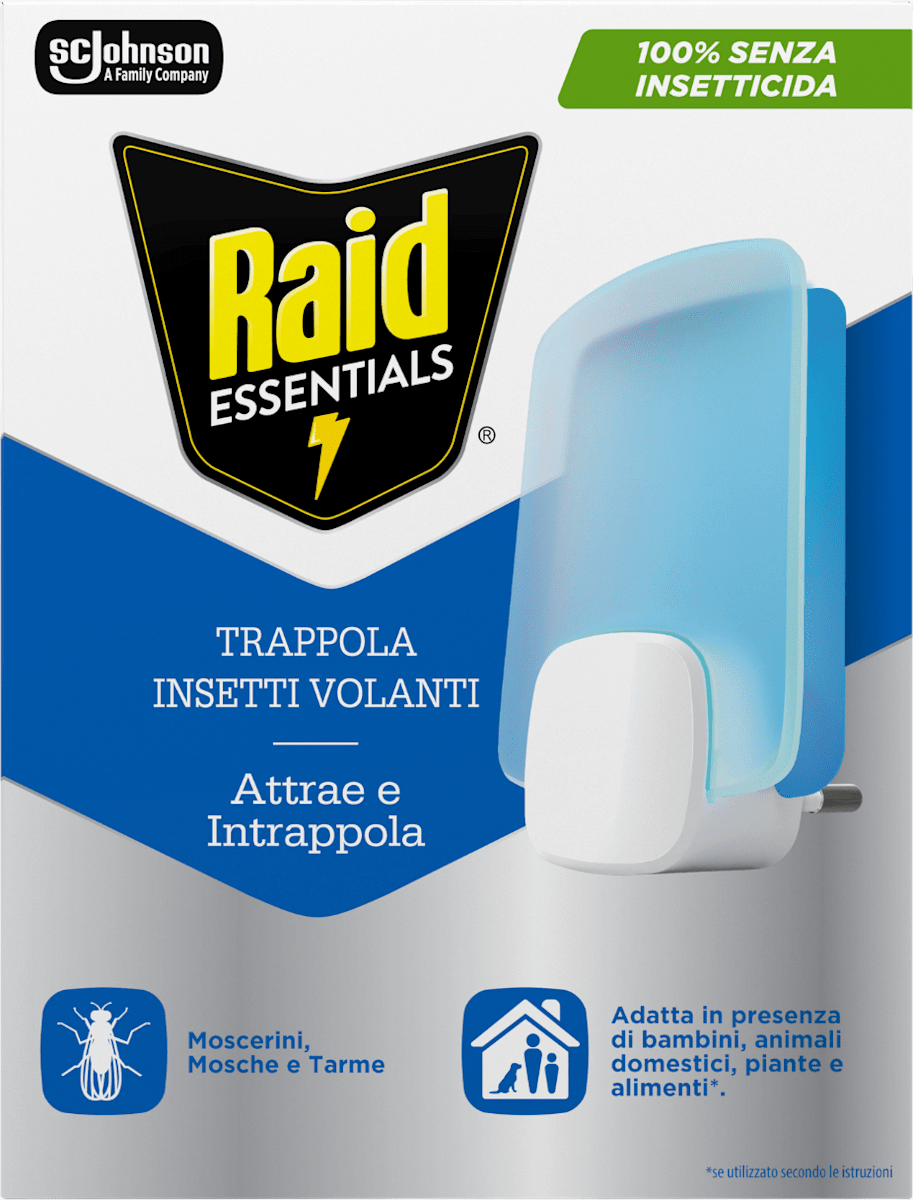 Raid Trappola per insetti volanti base + ricarica, 1 pz | dm Italia