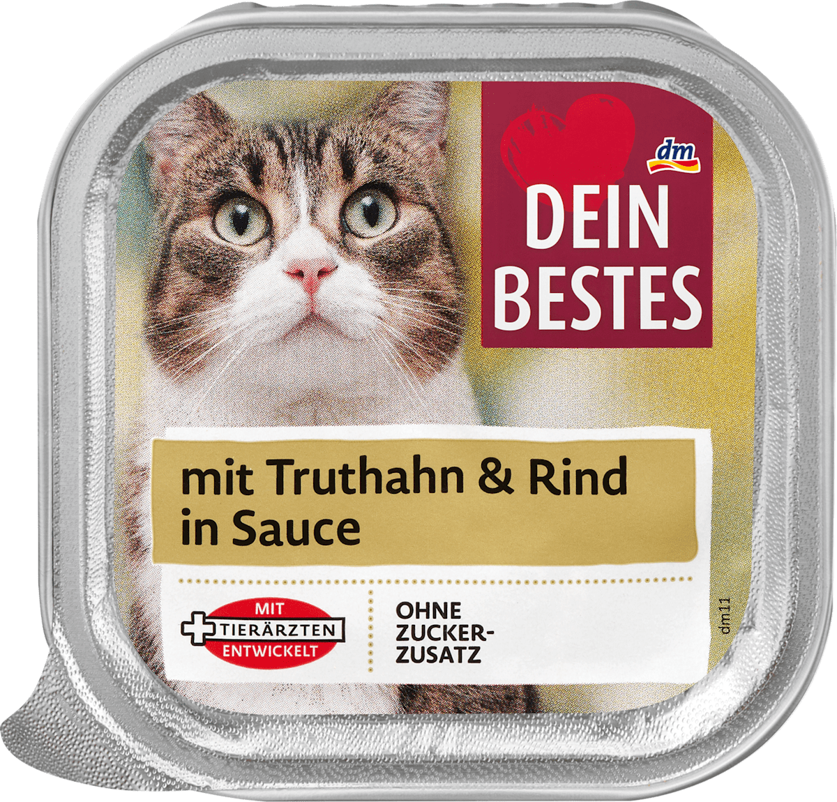 Dein Bestes Nassfutter Katze mit Rind & Truthahn in Sauce, 100 g | dm.at