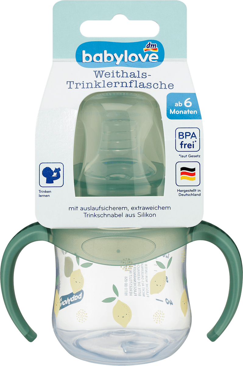 babylove Trinklernflasche Weithals, grün, ab 6. Monat, 150 ml, 1 St dauerhaft günstig online kaufen