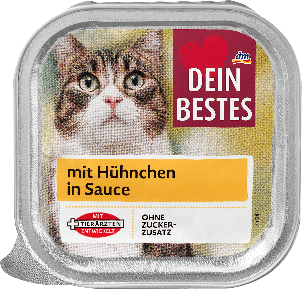 Dein Bestes Nassfutter Katze mit Hhnchen in Sauce, 100 g dauerhaft gnstig  online kaufen | dm.de