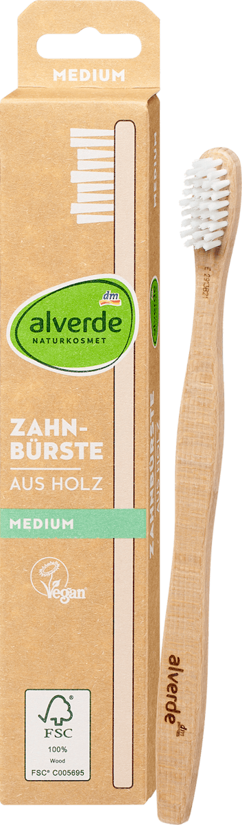 Zahnbrste aus Holz medium, 1 St