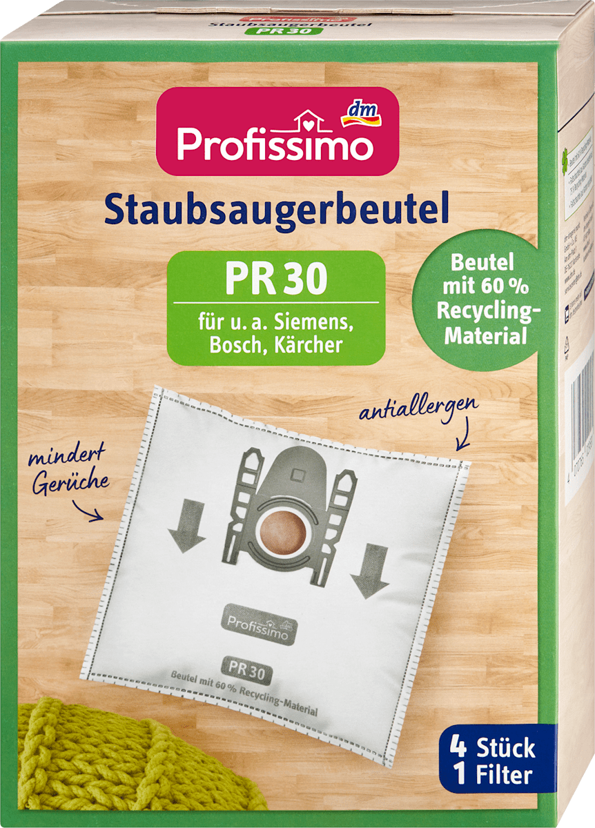 Profissimo Staubsaugerbeutel PR30 & Filter, 4 St
