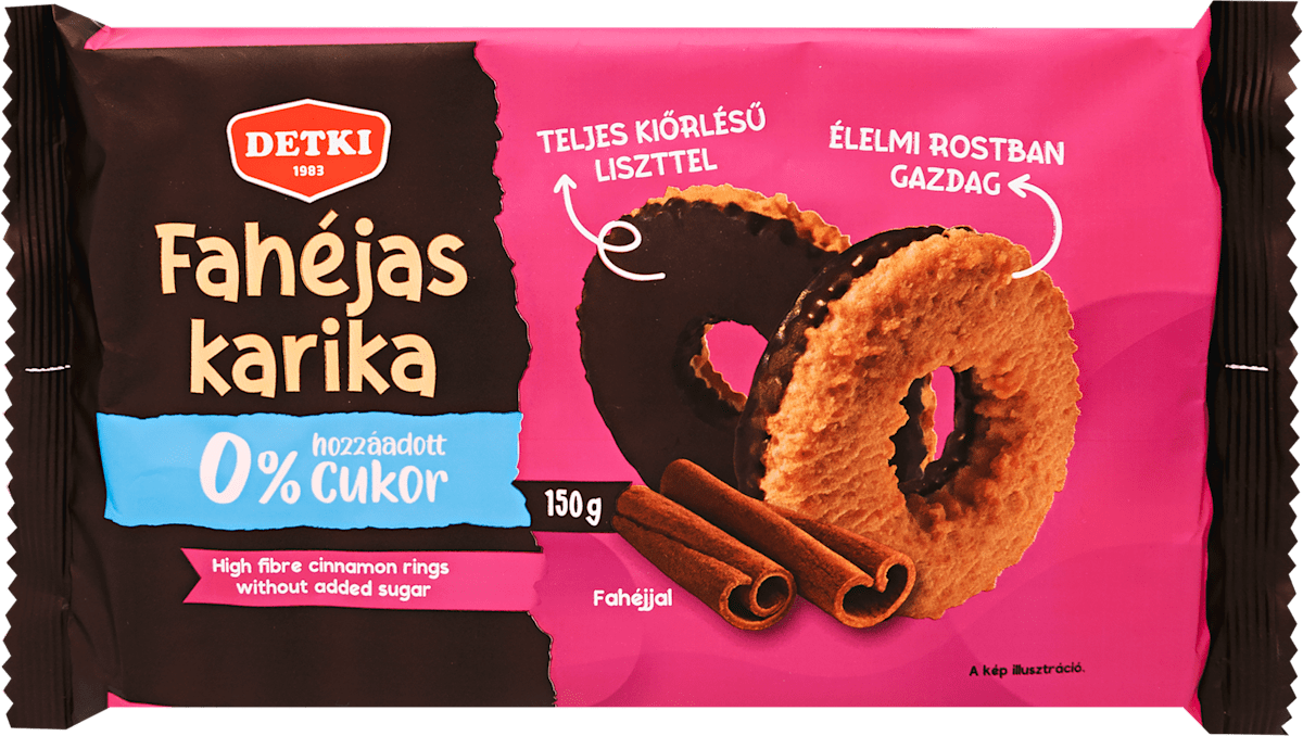 Detki Fahéjas karika, hozzáadott cukor nélkül, 150 g | dm.hu