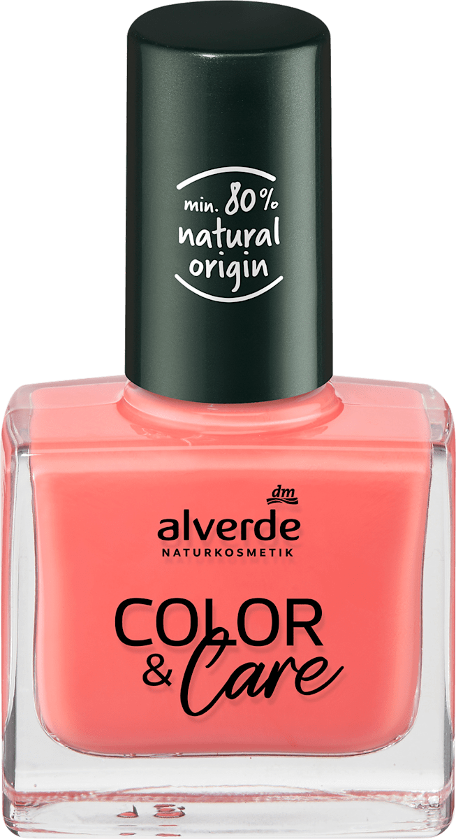 alverde NATURKOSMETIK Lac de unghii Color & Care, 80 Peach Coral