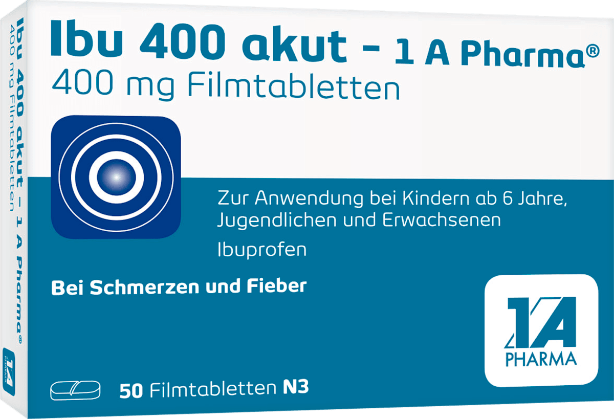 1A Pharma Ibu 400 akut - 1 A Pharma Filmtabletten, 50 St dauerhaft ...