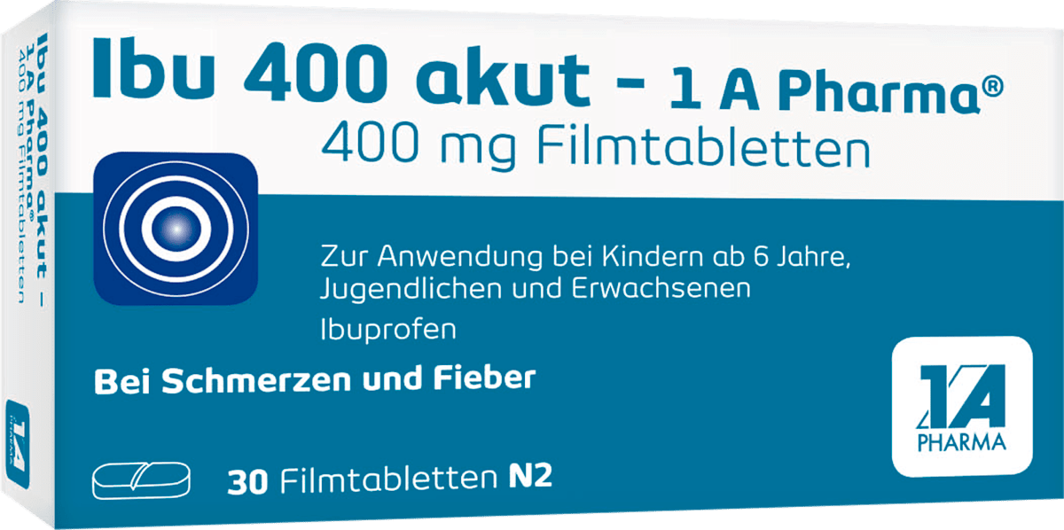 1A Pharma Ibu 400 akut - 1 A Pharma Filmtabletten, 30 St dauerhaft ...