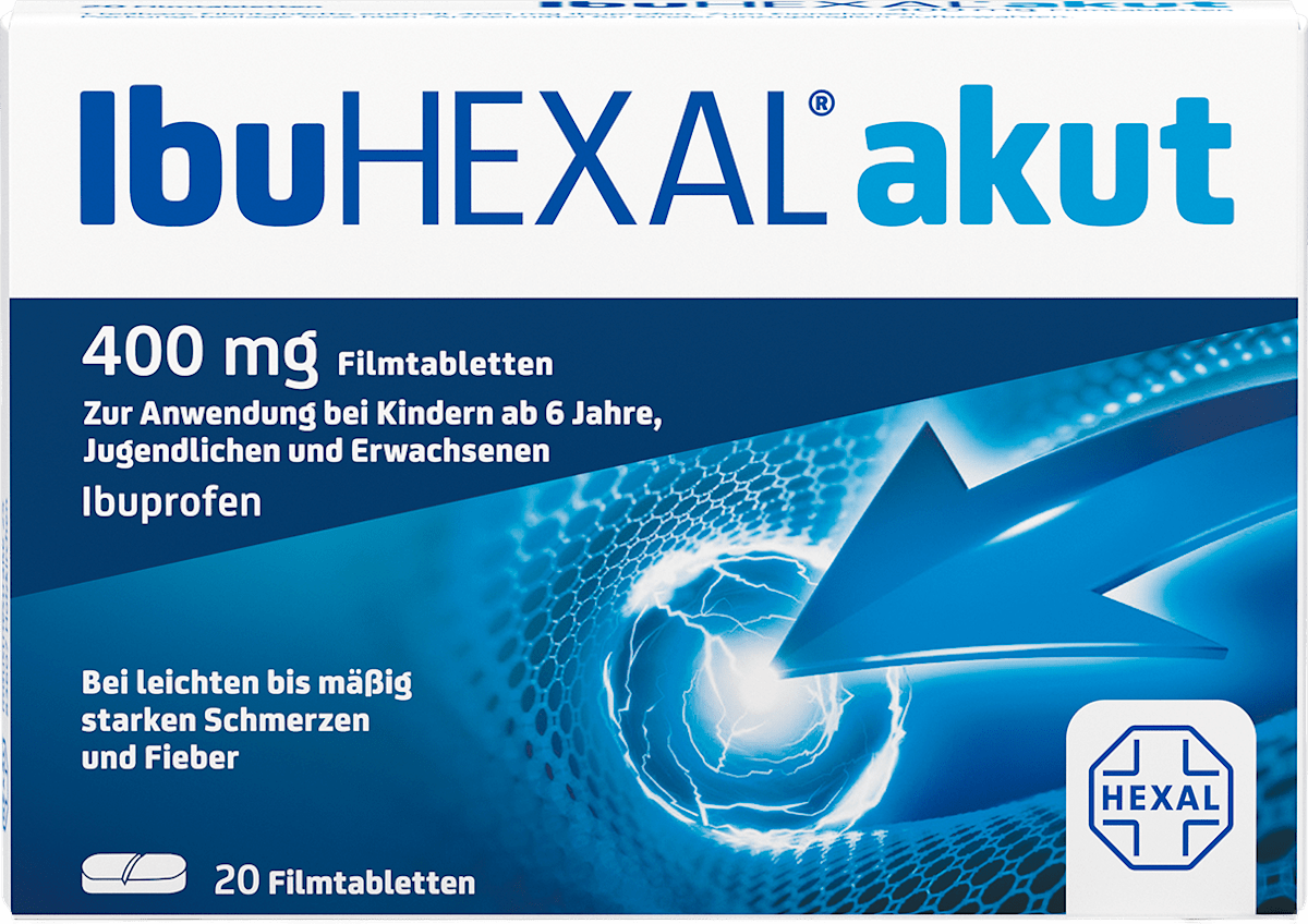 HEXAL IbuHEXAL akut 400 mg Filmtabletten, 20 St dauerhaft günstig ...