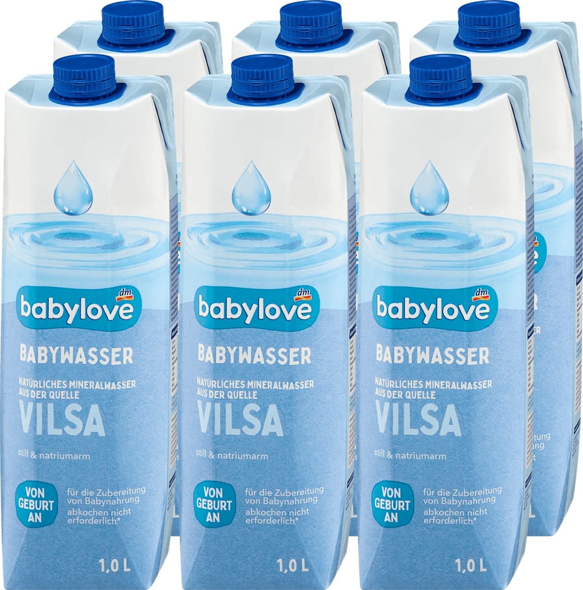 babylove Naravna mineralna voda brez ogljikovega dioksida, 6 × 1 l, 6 l ...