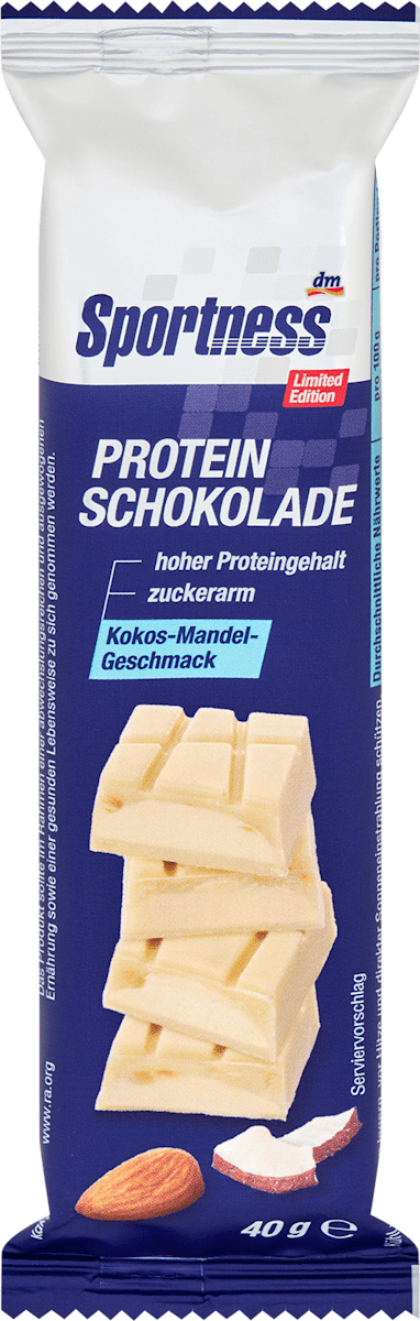 Protein Schokolade, Kokos-Mandel-Geschmack, 40 g