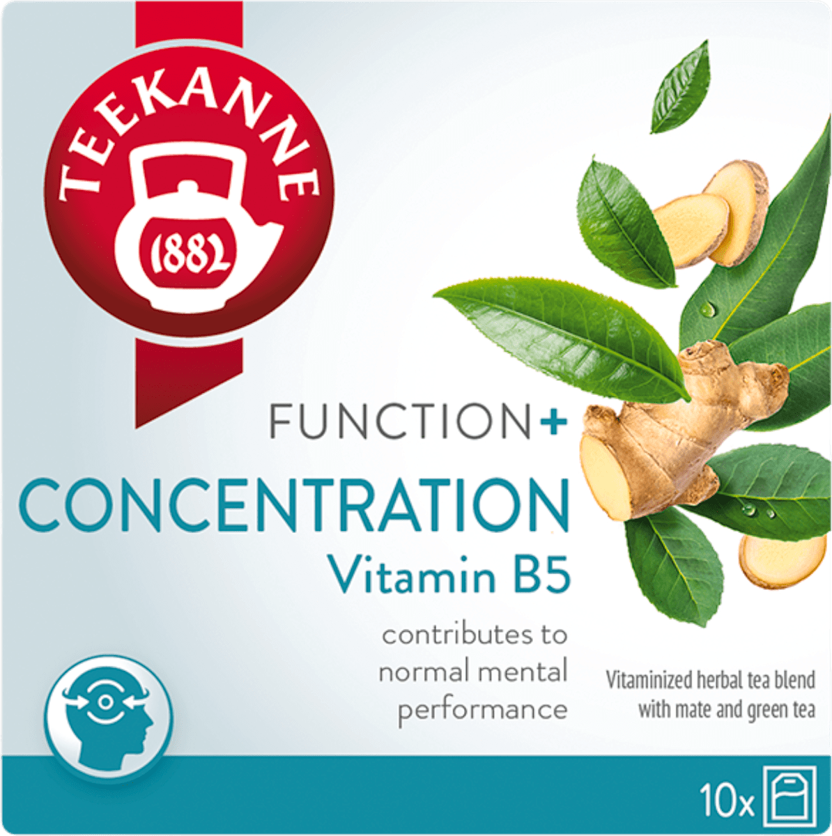 TEEKANNE Čaj Function+ Concentration – vitamin B5, 10 vrećica, 18 g | dm.hr