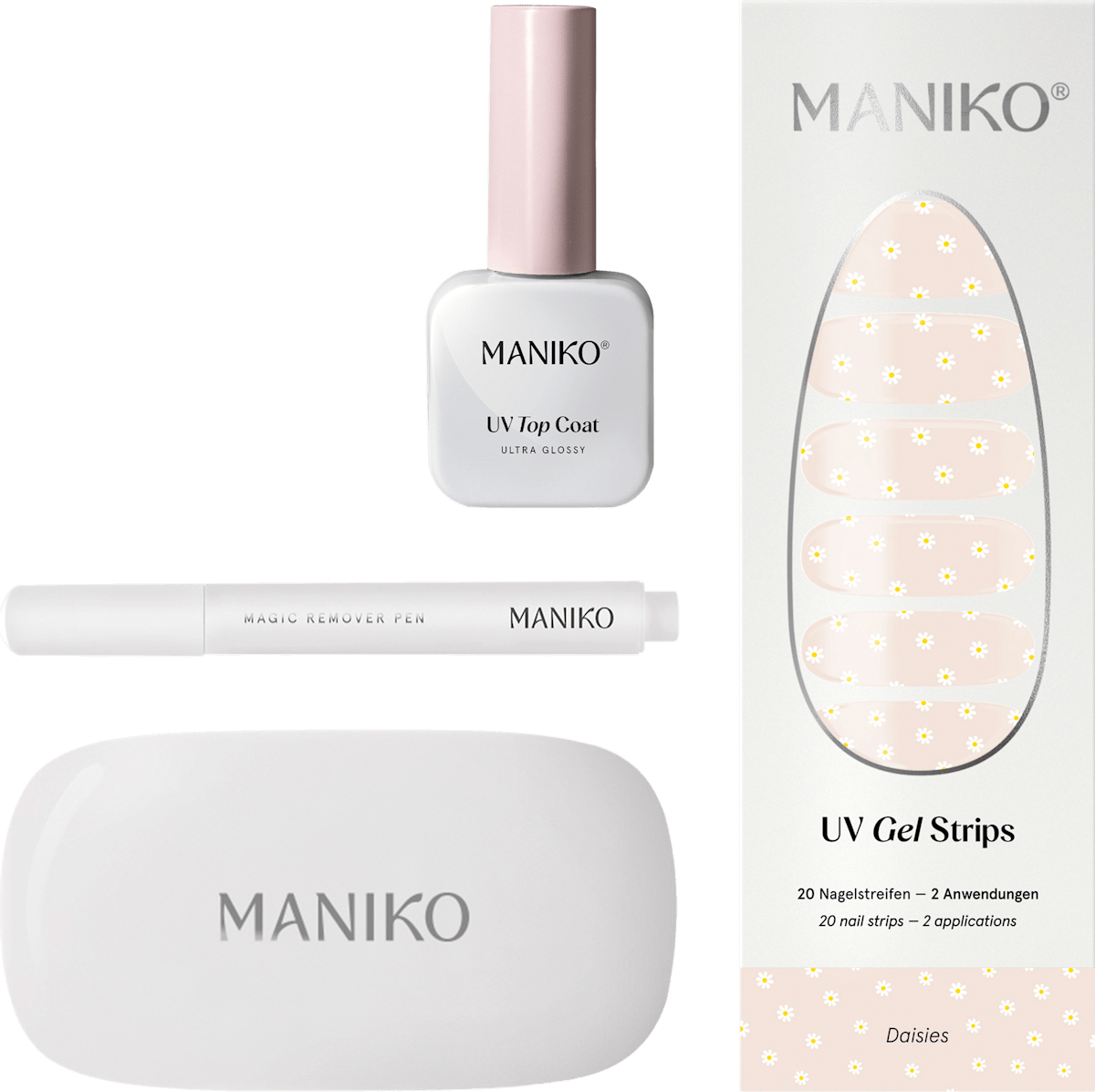 Maniko Starterset UV Gel Nagelfolien Daisies, 1 St dauerhaft günstig ...