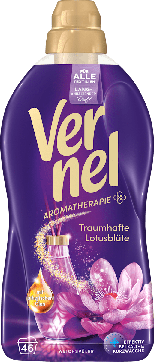Vernel Weichspüler Aromatherapie Traumhafte Lotusblüte 46WL, 1,012 l ...