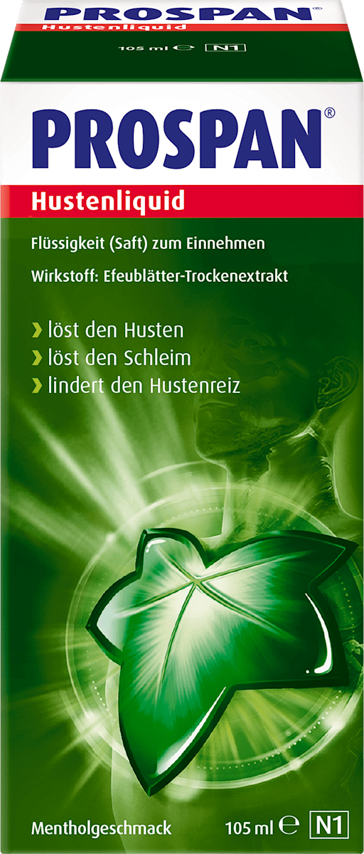 Prospan Efeubltter-Trockenextrakt Hustenliquid mit Mentholgeschmack, 105 ml
