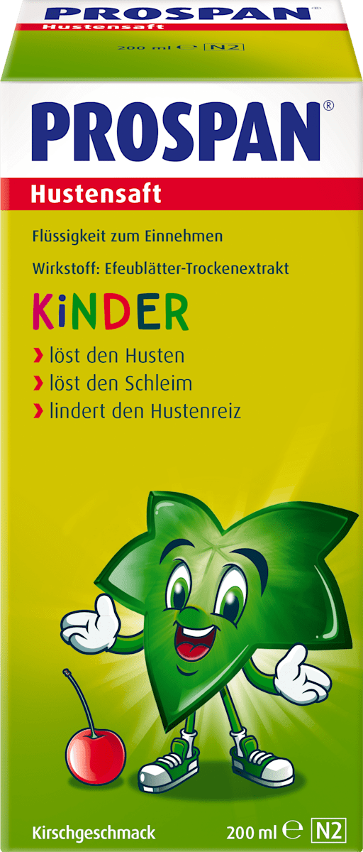 Prospan Efeubltter-Trockenextrakt Hustensaft Kinder mit Kirschgeschmack,  200 ml