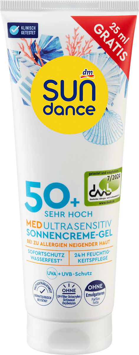 sonnencreme als gleitgel SUNDANCE Sonnencremegel MED ultra sensitiv, LSF 50+, 125 ml dauerhaft  günstig online kaufen