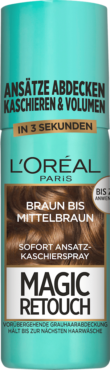 L'ORÉAL PARiS MAGIC RETOUCH Ansatzspray Braun bis Mittelbraun, 75 ml ...