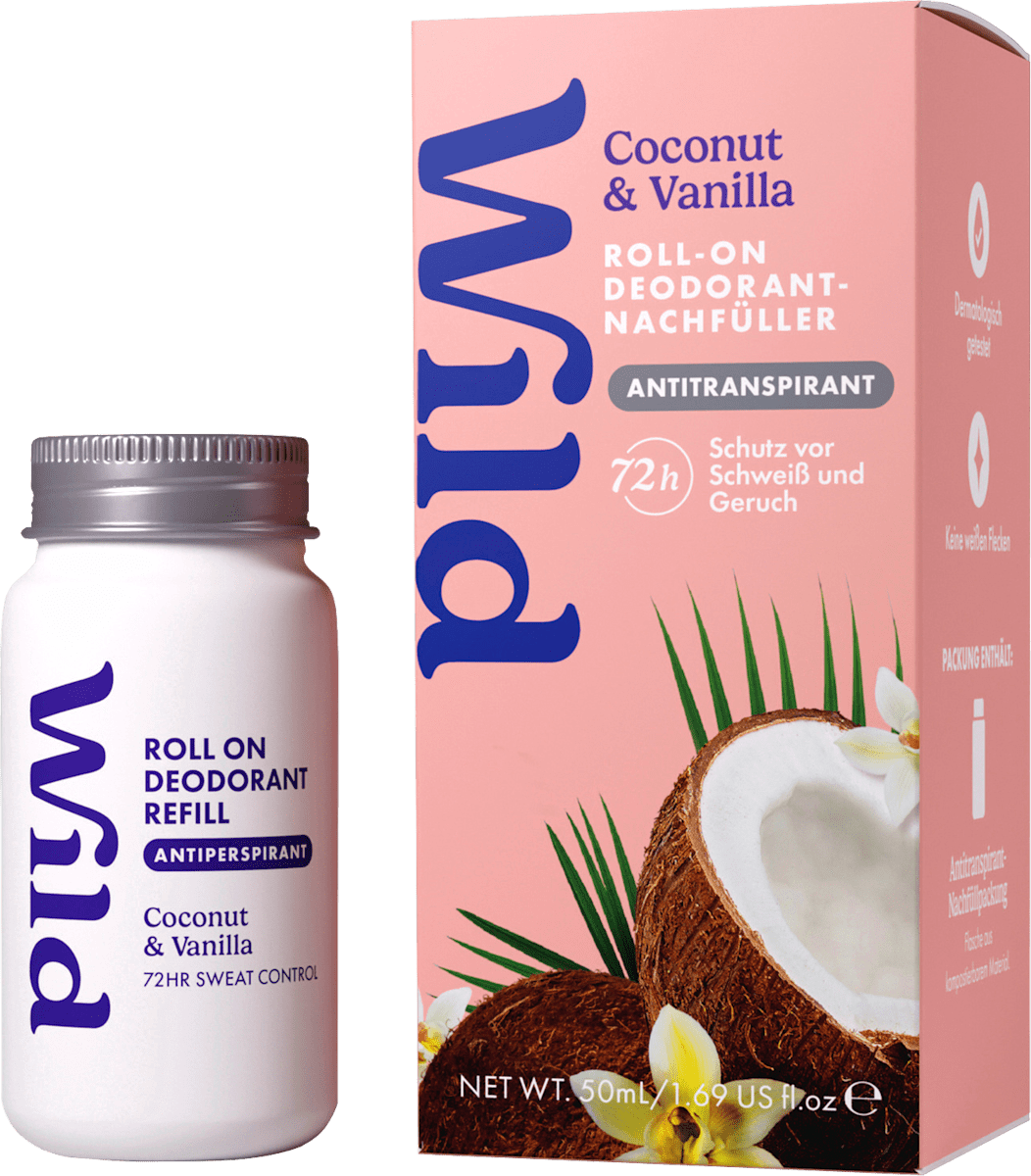 Antitranspirant Deo Roll-on Coconut & Vanilla Nachfüllpack, 50 ml