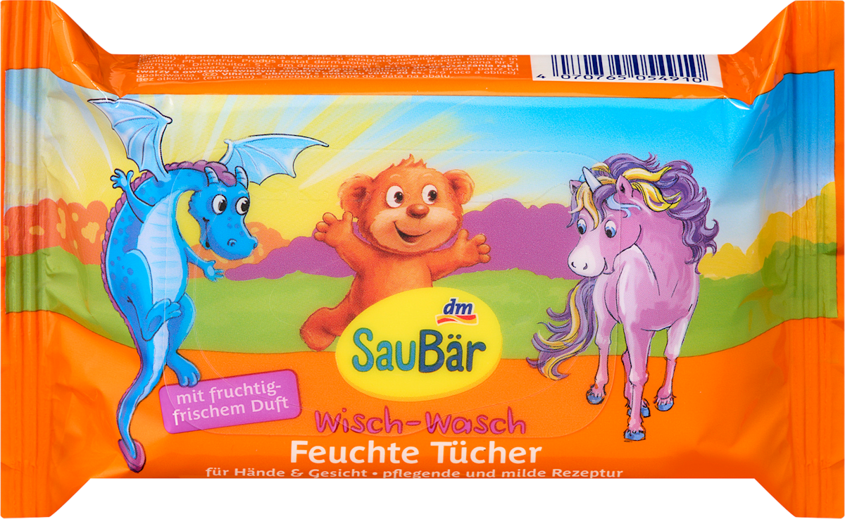 SauBär Feuchttücher Wisch-Wasch, Reisegröße, 20 St dauerhaft günstig ...