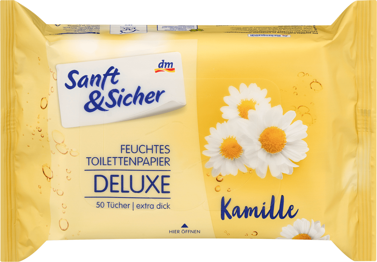 Sanft&Sicher Feuchtes Toilettenpapier Deluxe Kamille, 50 St dauerhaft günstig online kaufen